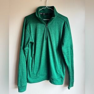 Adidas Men's Green 1/4 Zip-Up Climalite size small